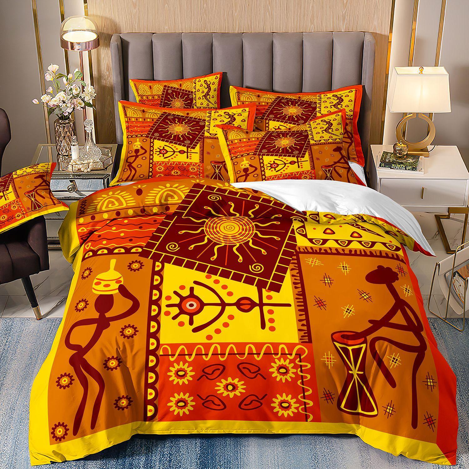 

3D Digital Printing Egyptian Totem Bedding Quilt Set Three-Piece Set cover 70 * 133 and 50 * 75 * 1