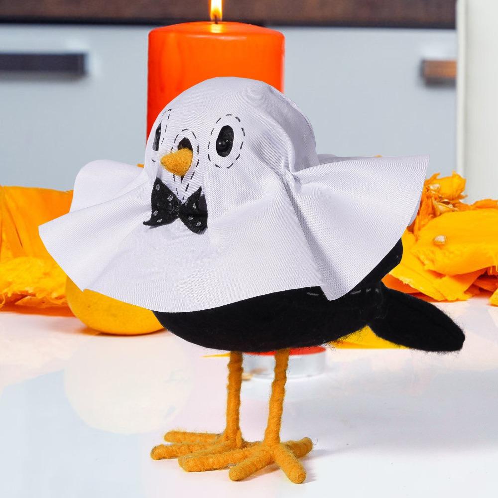 Plush Ghost Bird Figurine Doll Animal Bird Doll Model Decoration  DIY Pendant