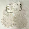 Vintage Lace Table Mat Hollow Embroidery Coaster Shooting Decoration Props Soft Cotton Home Fabric Round Tablecloth