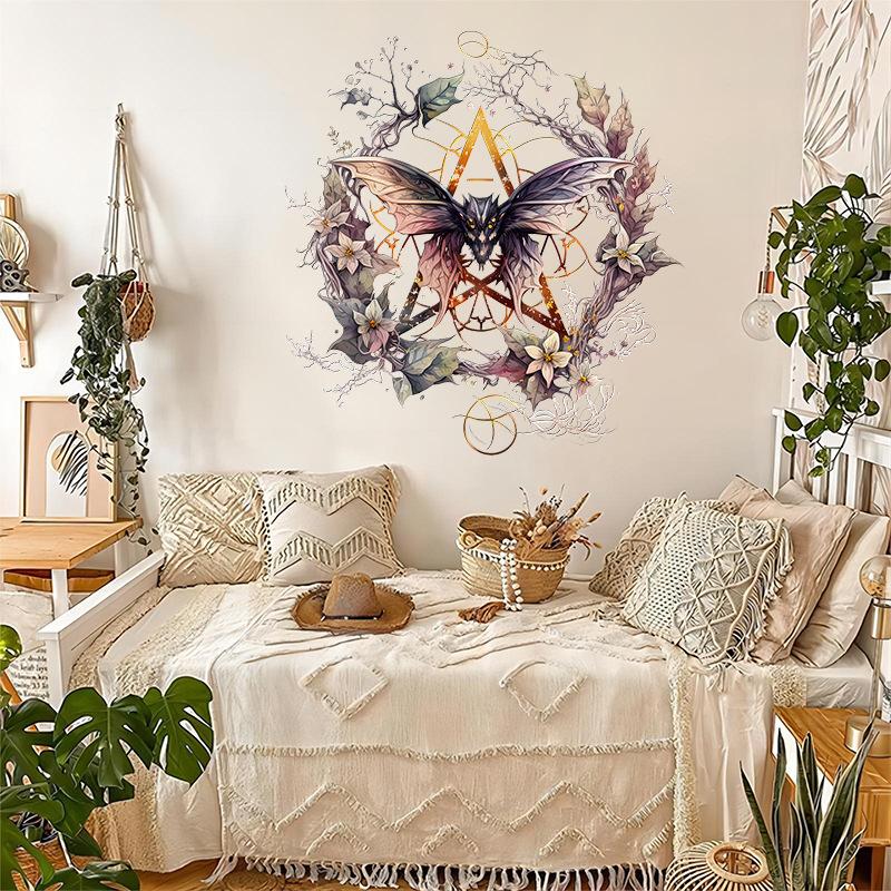 Halloween Wall Stickers Skull Skeleton Butterfly Star Devil Horror Scary Home Party Decoration Vinyl Decals for Kids Room WC Toilet Decor