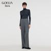 GOELIA Women's Winter Wool Blend Wide-Leg Pants