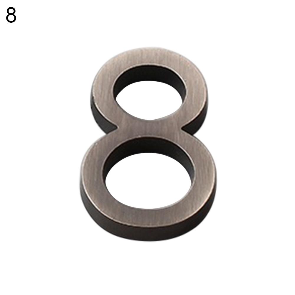 5cm Plated House Door Plaque Address Number Digit Figure Plate Sign Hotel Decor MIT