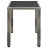 5 Piece Garden Dining Set with Cushions Poly Rattan Grey