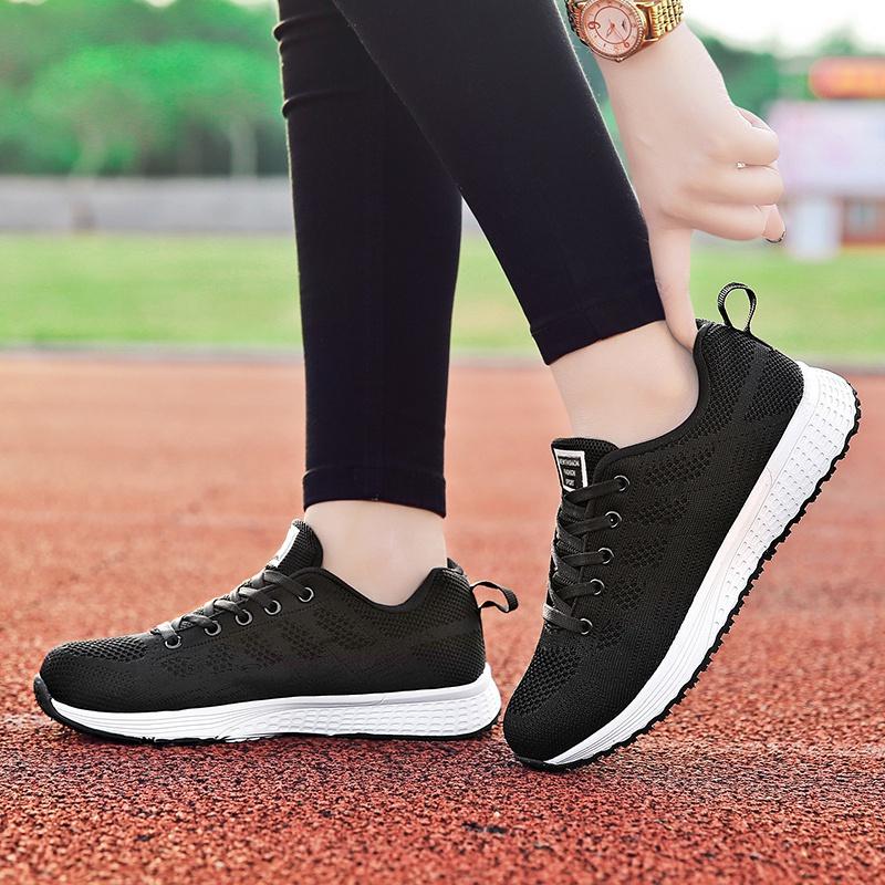 Womens Casual Running Shoes Breathable Knit Sneakers for Ladies Lightweight Sports Shoes Size 35-42