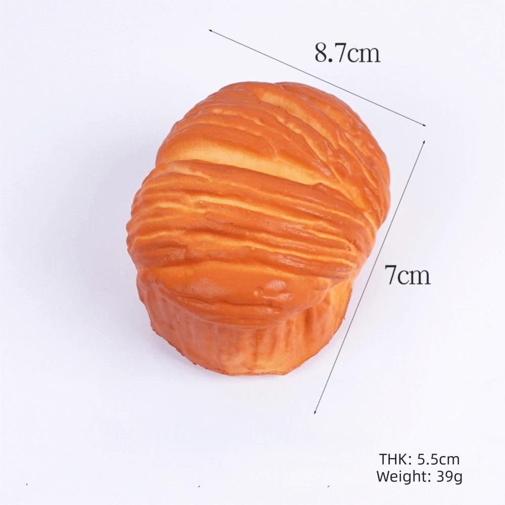 Realistic Soft Simulation Bread Stress Relief Pu Squeeze Toy Pineapple Bun Waffle Biscuit Squeeze Stress Toy Still Life