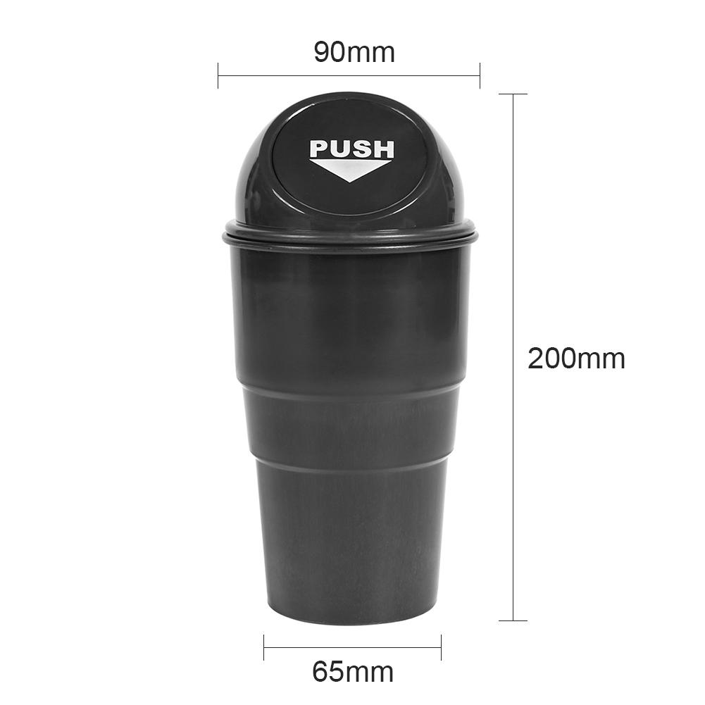 Car Trash Can Cup Holder Leakproof Versatile Trash Can Waterproof Vehicle Garbage Bin Press Type Large Capacity Automobile Parts