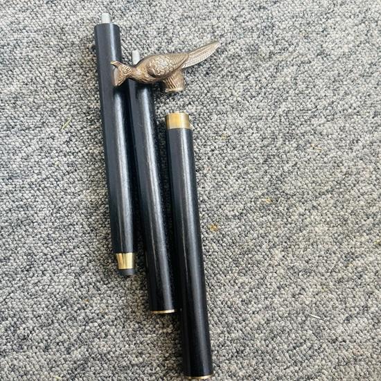 91.44 cm Brass Peacock Wooden Spiral Handmade Style Cane Walking Shaft Stick Gift