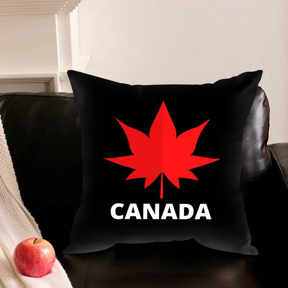 Maple Leaf Canada Flag Various Sizes Square Pillowcase For Car Home Bedchamber Decor