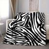 1Pc Abstract Zebra Blanket Soft And Comfortable Casual Warm Camping Travel Christmas Halloween Xmas Gift M924605
