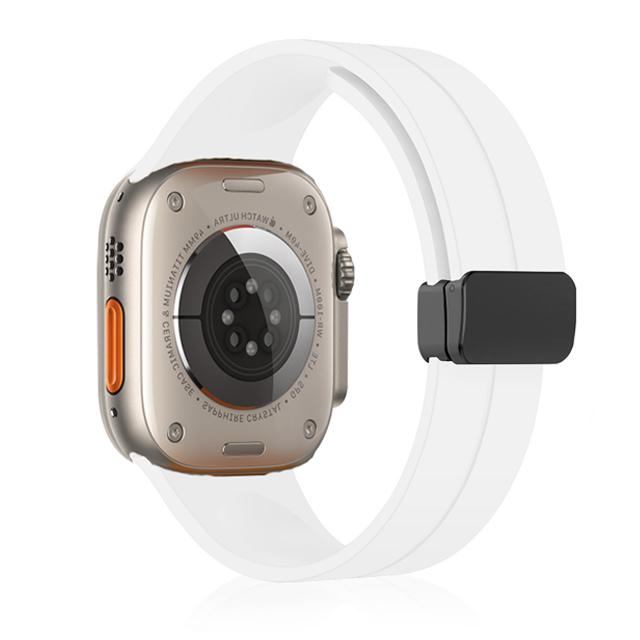 Strap For Apple watch ultra 3 2 band 44mm 45mm 49mm 40mm 41mm 46mm Magnetic Silicone Bracelet correa iWatch Series 8 se 9 10 11