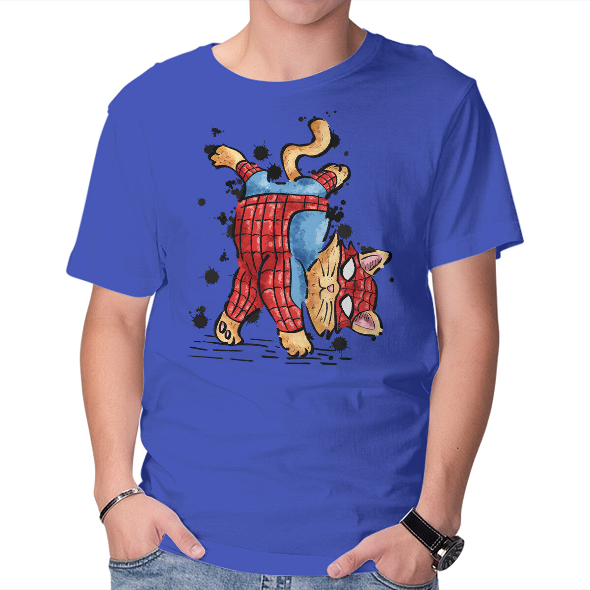 Unisex Crew Neck T-Shirt Spider Crawl Graphic Short Sleeve Casual Tee XXXL
