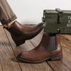 Men's Chelsea Boots Classic Handmade Leather Boots Business Dress Boot Men's Casual Ankle Boots British Style Men's Short Botas