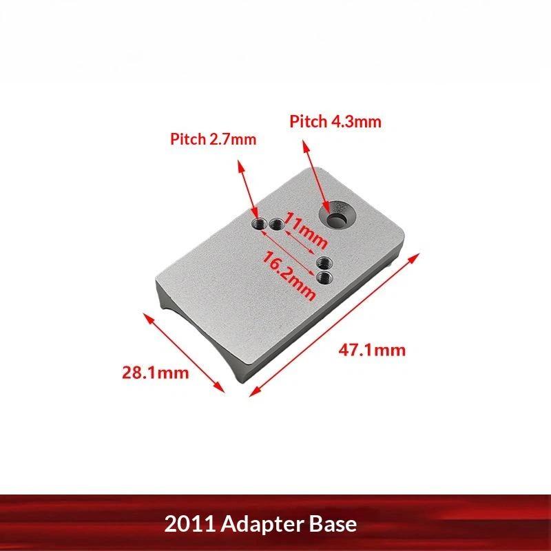 2011 Cnc Metal Adapter Base Rmr Compatible Mount Plate Precise Machined Metal Accessory For Model Toy Outdoor Game Modification