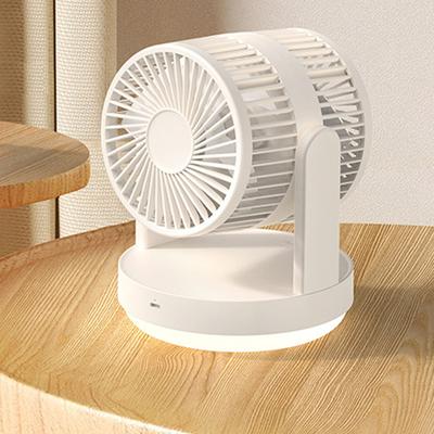 Desk Fan 3 Speeds   Rechargeable Desktop Oscillating   Circulator Fan with Night Light for Home Bedroom