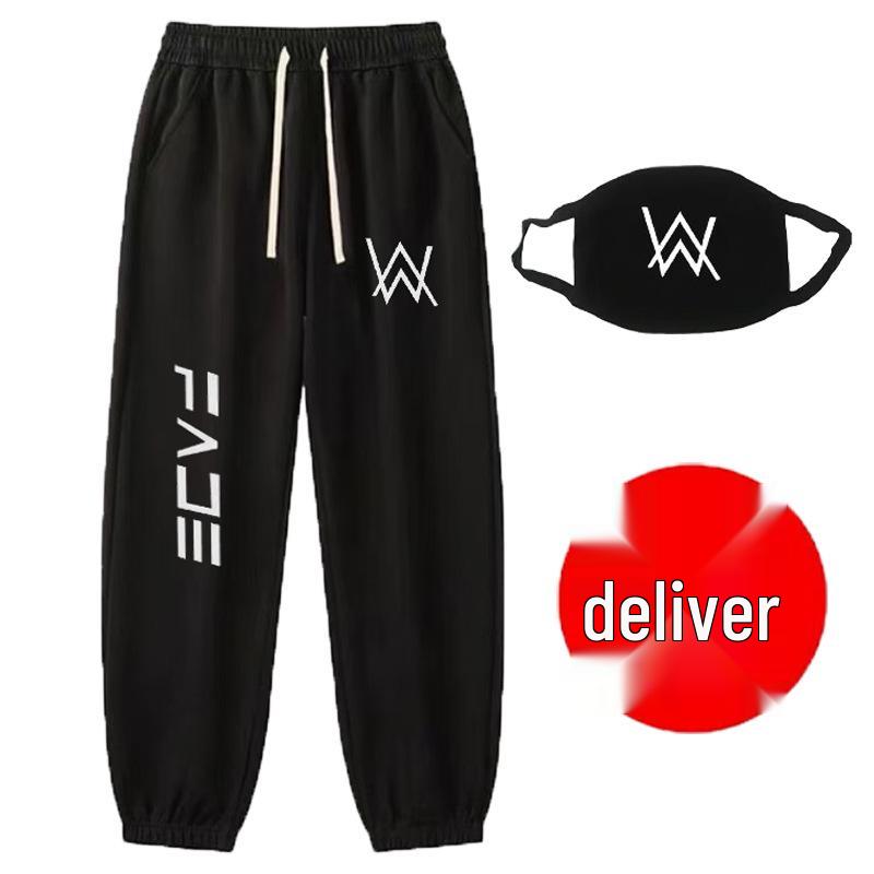 Alan Walker Stil Herren DJ Hoodie Set mit Maske - Trendiges Dreiteiliges Frühjahrs-/Herbst-Set