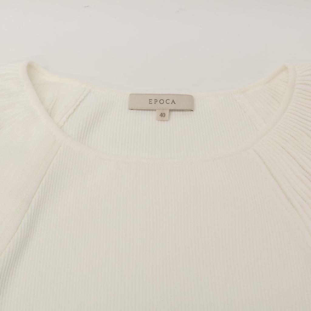 EPOCA M5N18-346-01 24th year tiered sleeve knit pullover tops 40 IvoryUsed