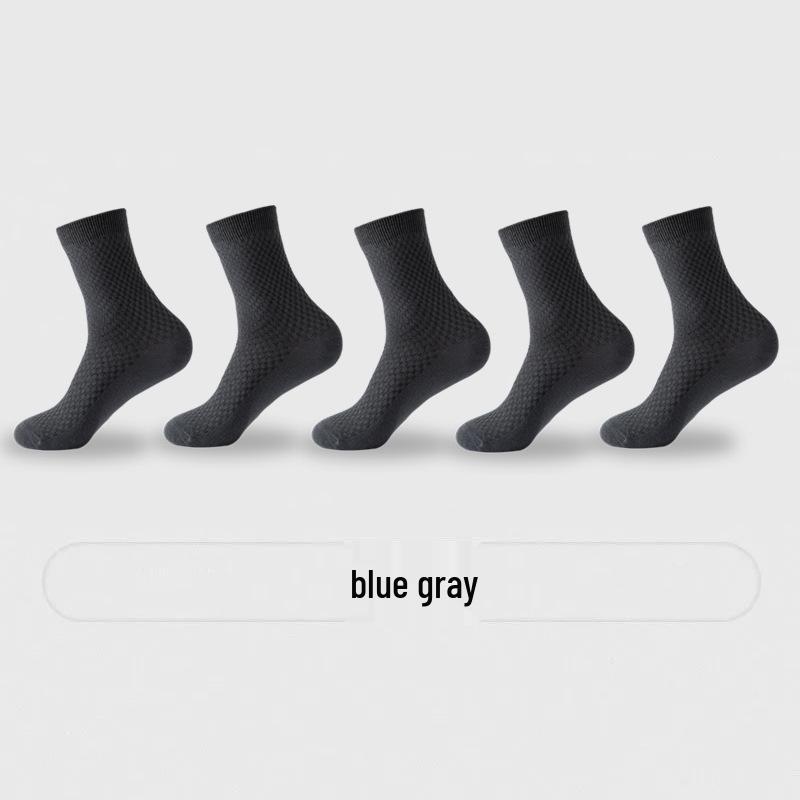 

TEMU Клетчатые мужские деловые носки из бамбукового волокна - до середины икры, на четыре сезона, весенне-осенний стиль One Size