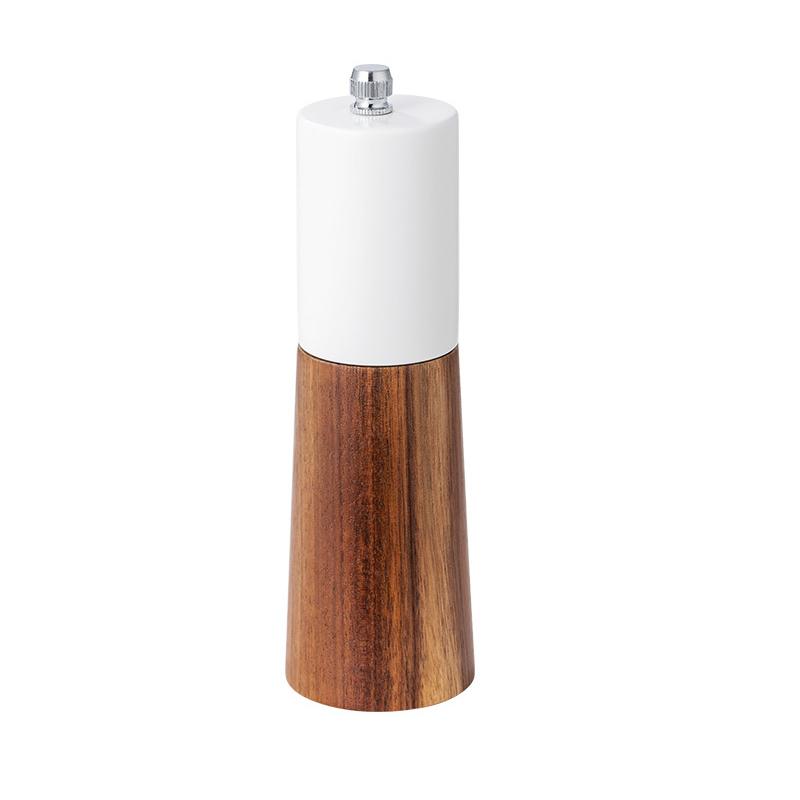 Wooden Salt Pepper Grinder Manual Spice Pepper Mill with Adjustable Ceramic Core Spice Mill Shaker Seasoning Bottle Kitchen Tool