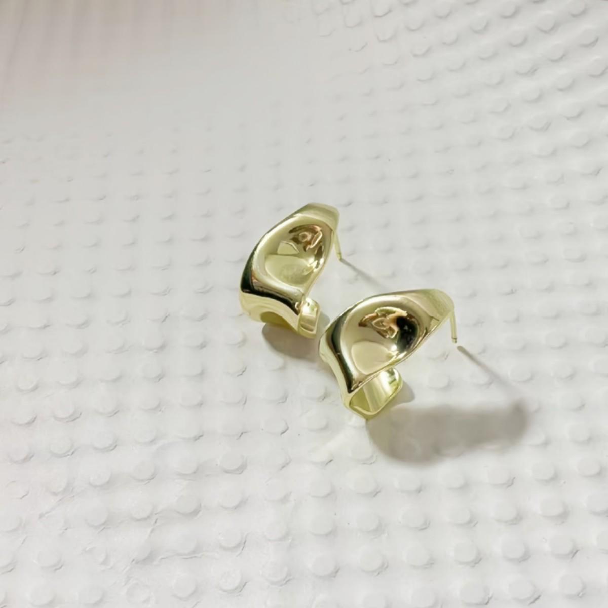 Fashionable Irregular C-shaped Geometric Earrings