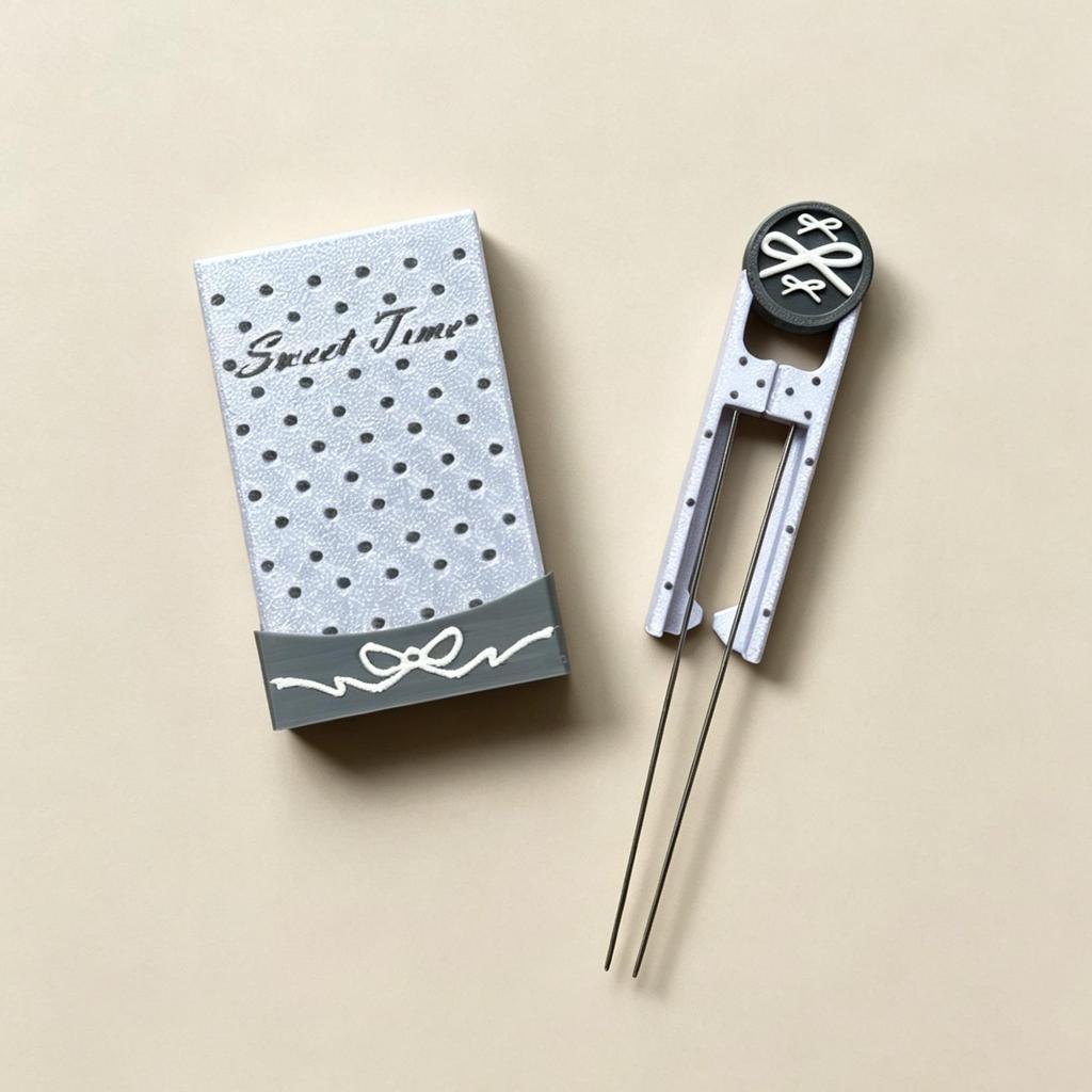 Polka Dot Gift Box: Complete 2.6mm Perler Bead Tool Set with Bean Needle, Shovel, and Double Needle Bean Pen for DIY Projects