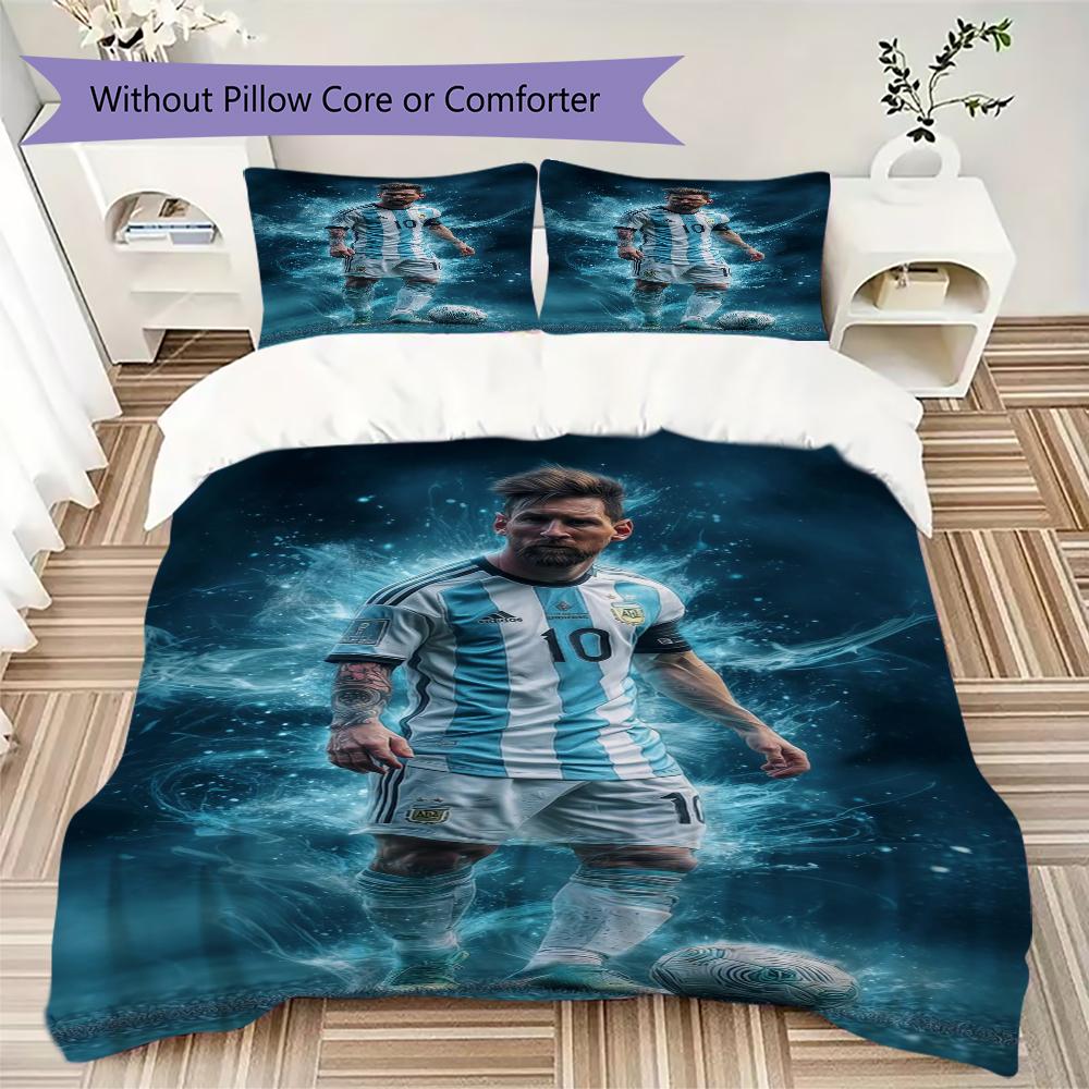 Soccer Player Action Bedding Without Core 1 Duvet Cover 2 Pillowcase Without Core Bedding Set Duvet Cover And Pillowcase