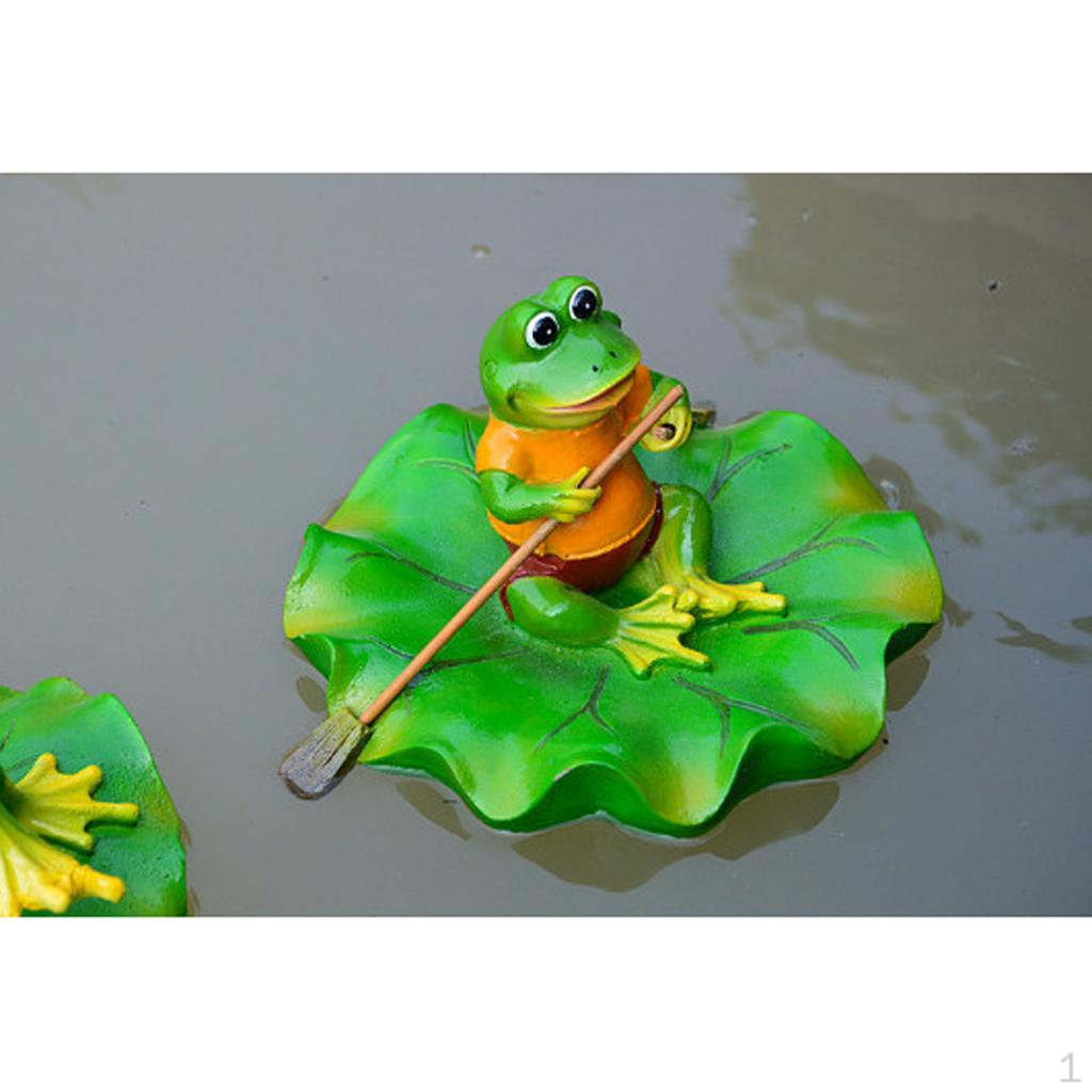 Пруд Вода Плавучий Орнамент Скульптура Лягушка Ванна Игрушки Смола Искусственный Rowing