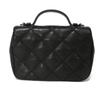 Used Willa Mini Top Handle Bag (10833) 153399 7922 Goat Quilted 2-Way Chain Double T Logo Black Women's from Japan