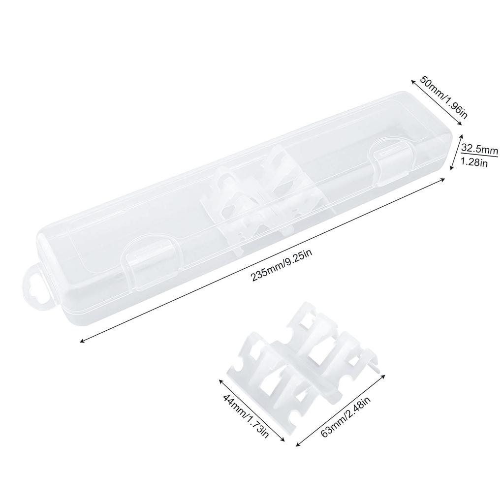Transparent Flip PP Tableware Storage Box Portable Tableware Case for Cutlery Kit with Built In Buckle