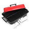 Barbecue Grills Edelstahl BBQ Ofen Outdoor Drahtgitter Werkzeuge Outdoor Faltbare Holzkohlegrills Für Picknick Für 3-5 Personen Schwarz+Rot