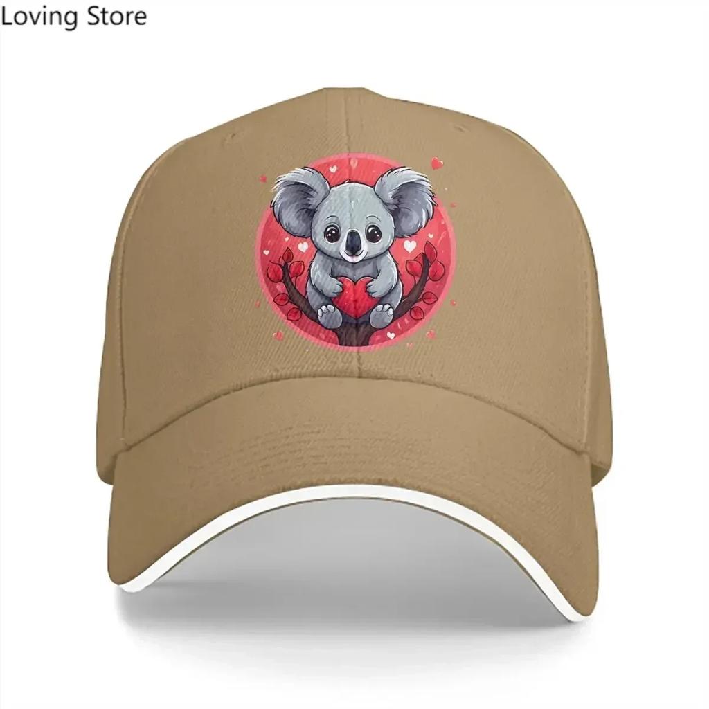 Washed Unisexs Baseball Cap Lovely Trucker Snapback Caps Dad Hat Australian Koala