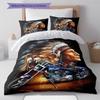 Indian Chiel Motor Pattern Bedding Quilt Set Quilt Cover Pillowcase Home Decoration Gift (1 * Duvet Cover + 2 * Pillowcase, Without Core)