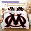 OM logo Bedding Quilt Set Quilt Cover Pillowcase Home Decoration Birthday Gift (1 * duvet cover + 2 * pillowcase, without core)