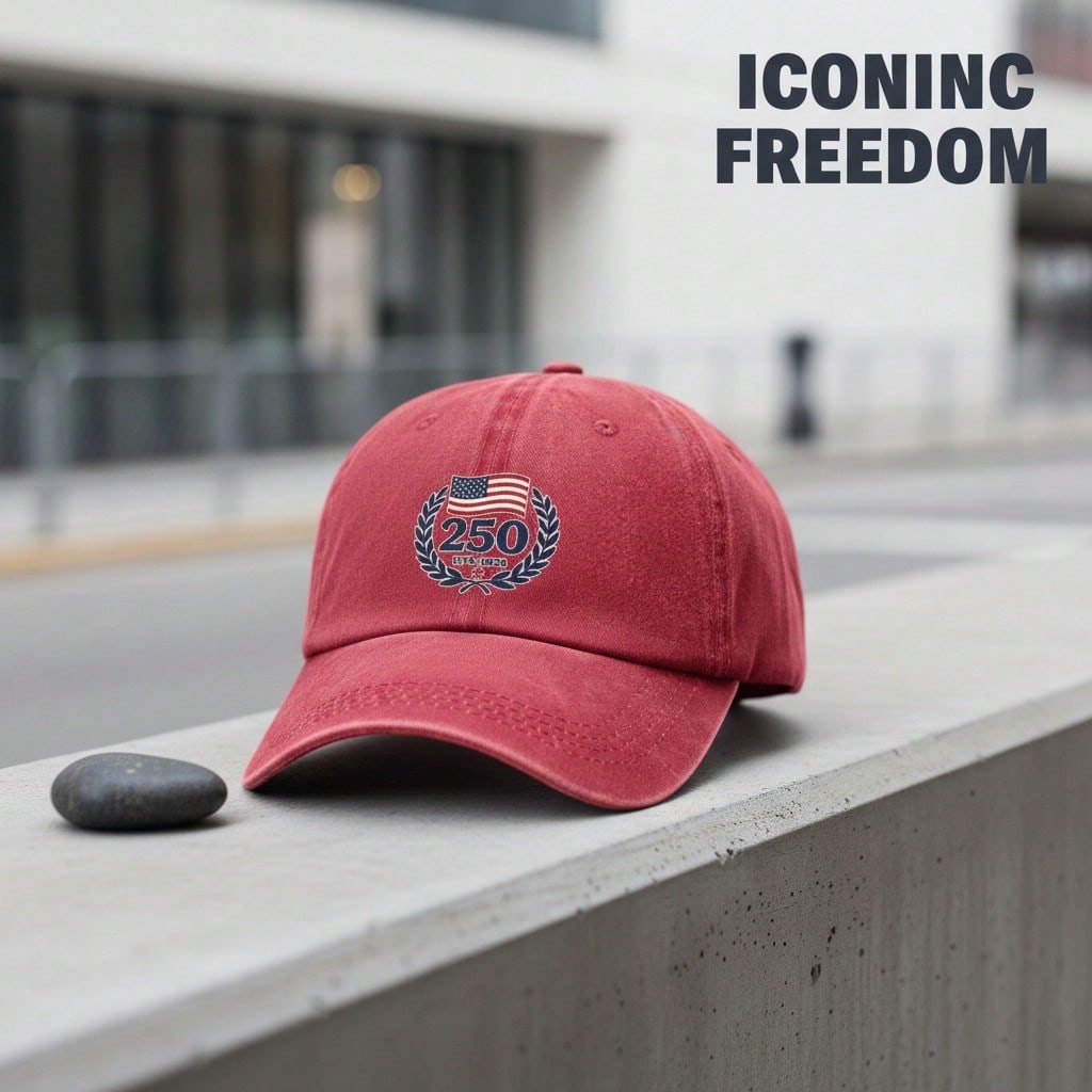 [Patriotic Baseball Cap] 250Th Anniversary USA Flag Print Adjustable Vintage Washed Hat Unisex Commemorative Outdoor Sports Cap For July 4Th Memorial