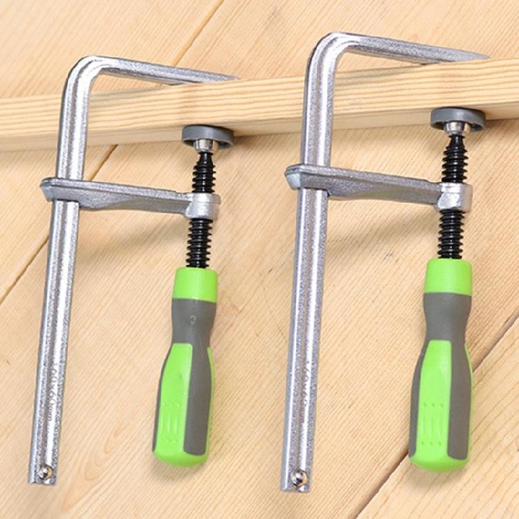 Adjustable Guide Rail Clamps with Plastic Handle Screw Action Arm Clamp for Woodworking Table Track Sawing Rails