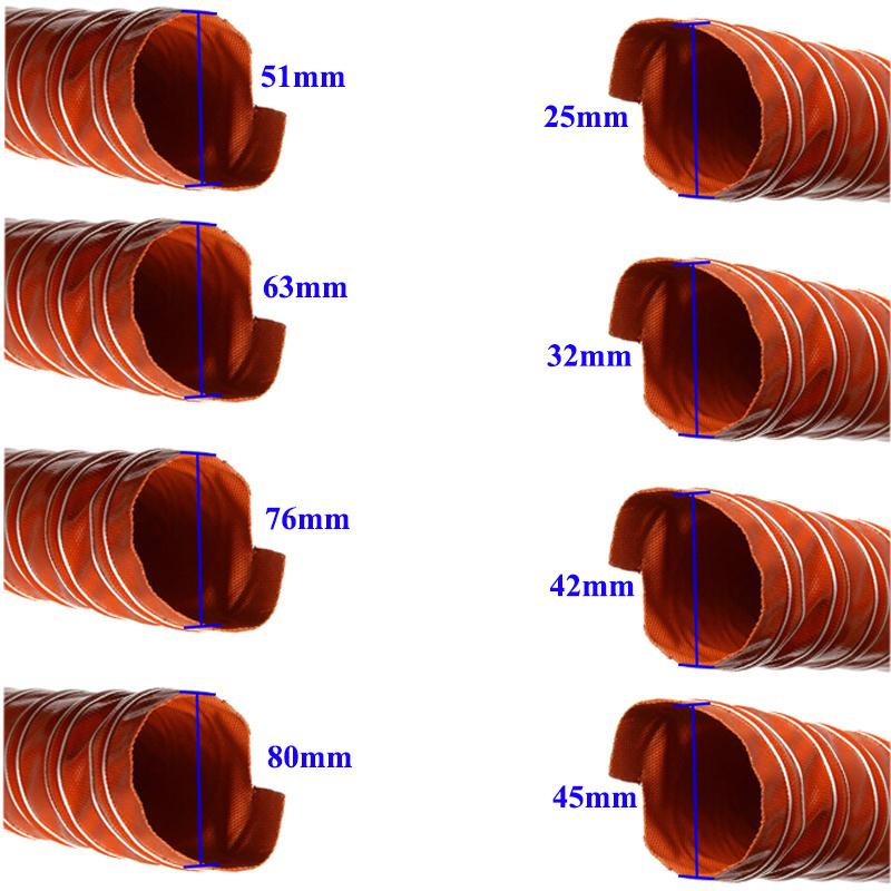 

2M 25/32/38/42/45/51/63/76/80mm Car Hood Air Intake Pipe Car Hood Air Intake Pipe 1m Air Ducting Hose Tube Flexible Filter Pipe 25mm