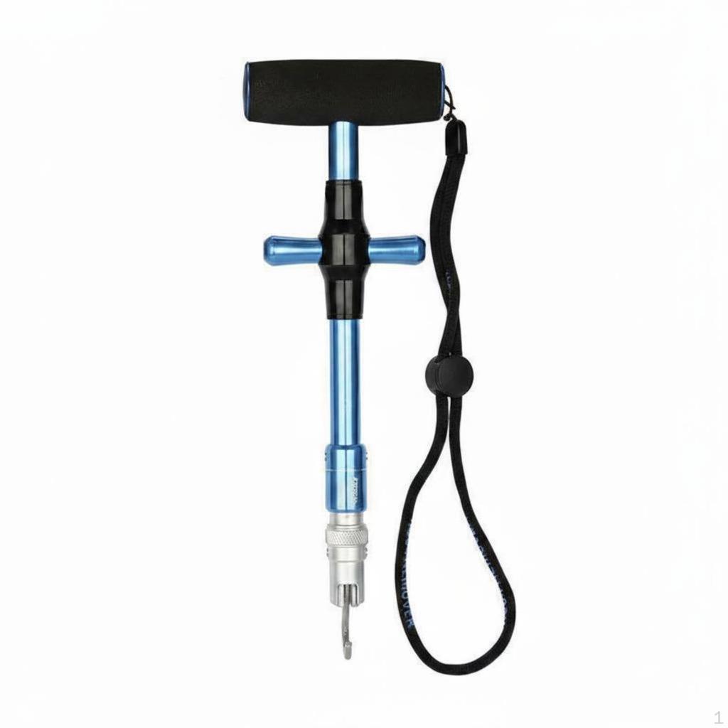 SelfLocking Hook Remover OneHand Aluminum Fishing Dehooker Stainless Steel Head for Anglers,