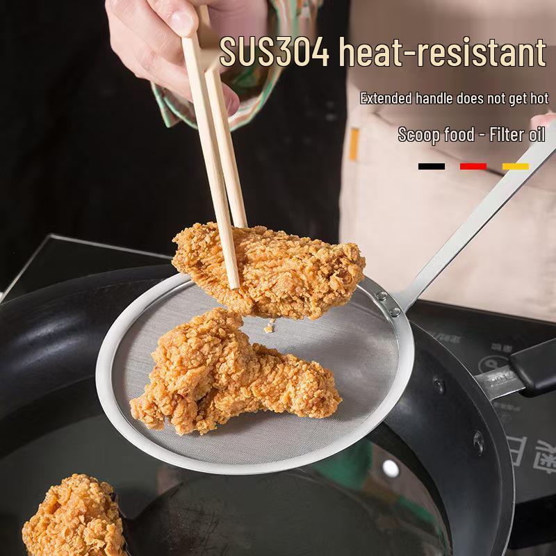 304 Stainless Steel Mesh Frothing & Oil Skimming Spoon