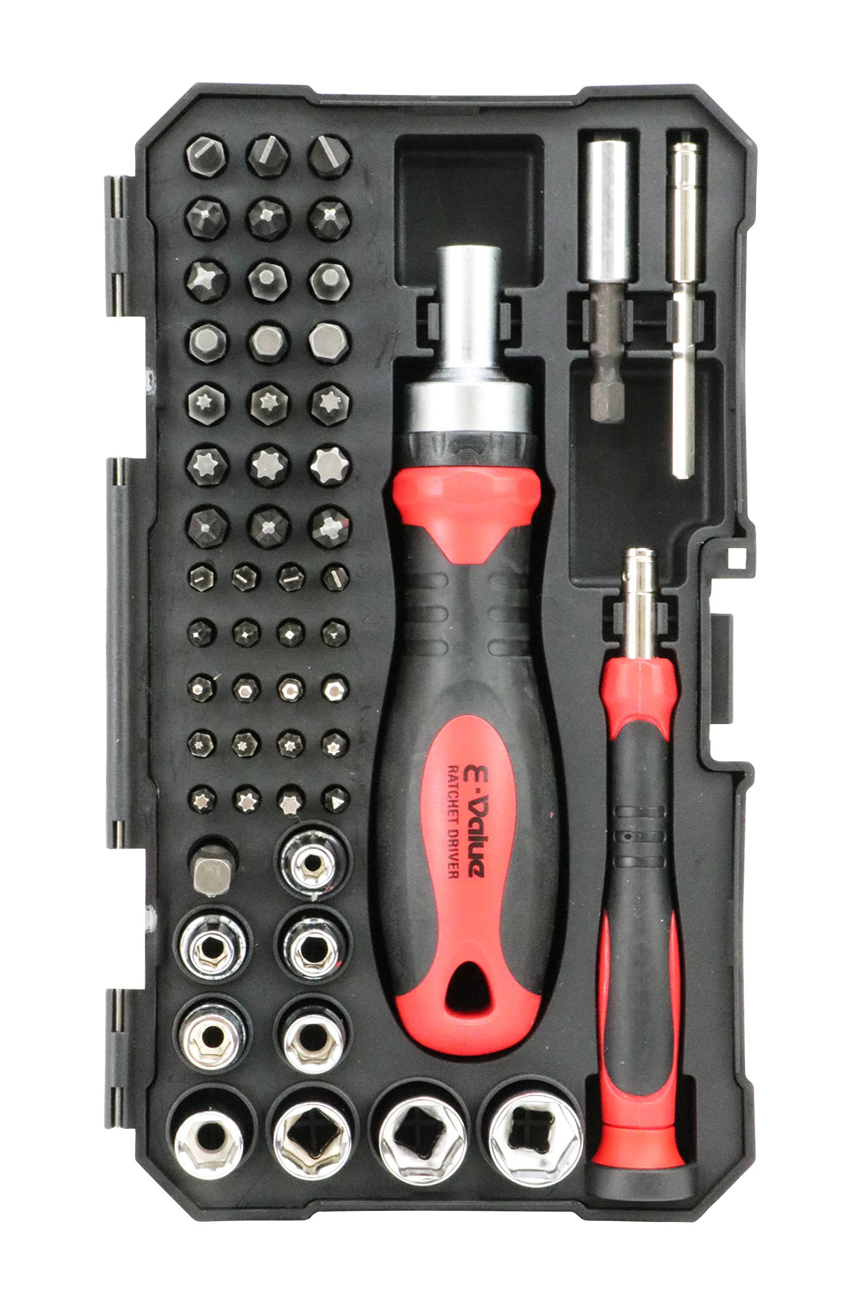 

Набор отверток E-Value, 6,35 мм (стандарт) Шестигранник/4мм (точность) ЭРД-140