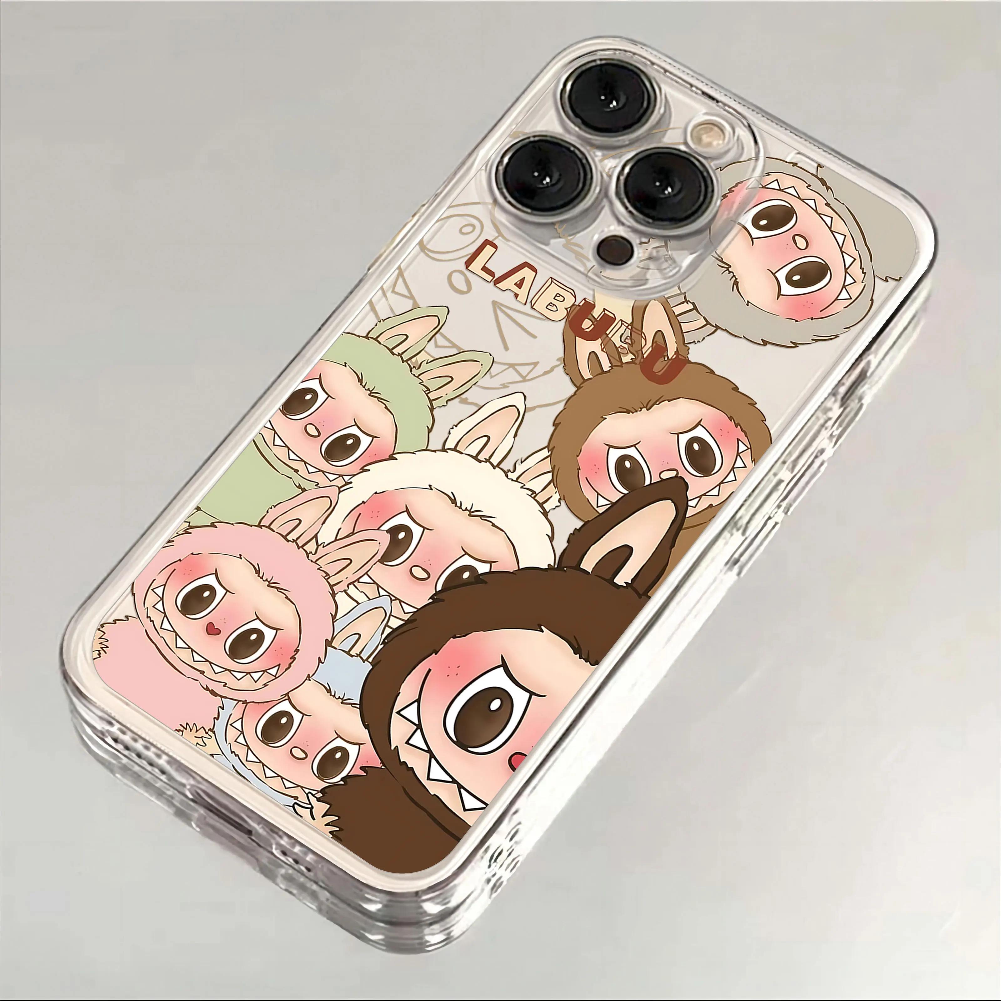 

Мультяшний Милий Labubu Чохол для Телефону Для iPhone 16 15 14 13 12 11 Pro Max Mini X XS 7 8 Plus 16E Протиударний Прозорий Чохол Fundas For iPhone 15 Pro