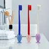 1PCS Punch-free Fish-shaped Toothbrush Holder Suction Cup Travel Wash Set Storage Drain Rack