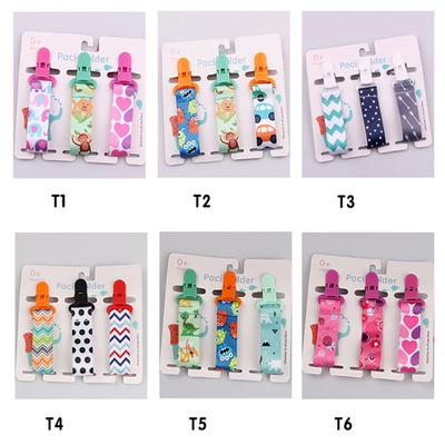 3 Teile/paket Baby Schnuller Clips Ketten Band Schnuller Schnuller Halter Ketten Anti-drop Schnalle Band für Schnuller Baby Fütterung Geschenk