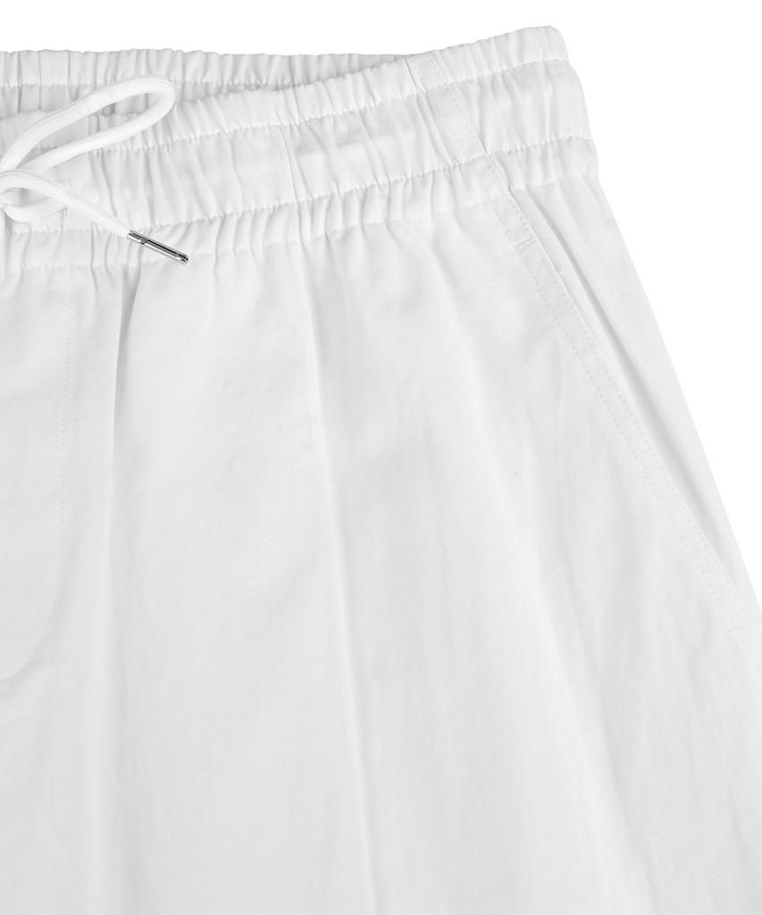 Nodeuyuumeon Cotton Relax Elastic Waist Pants [White]