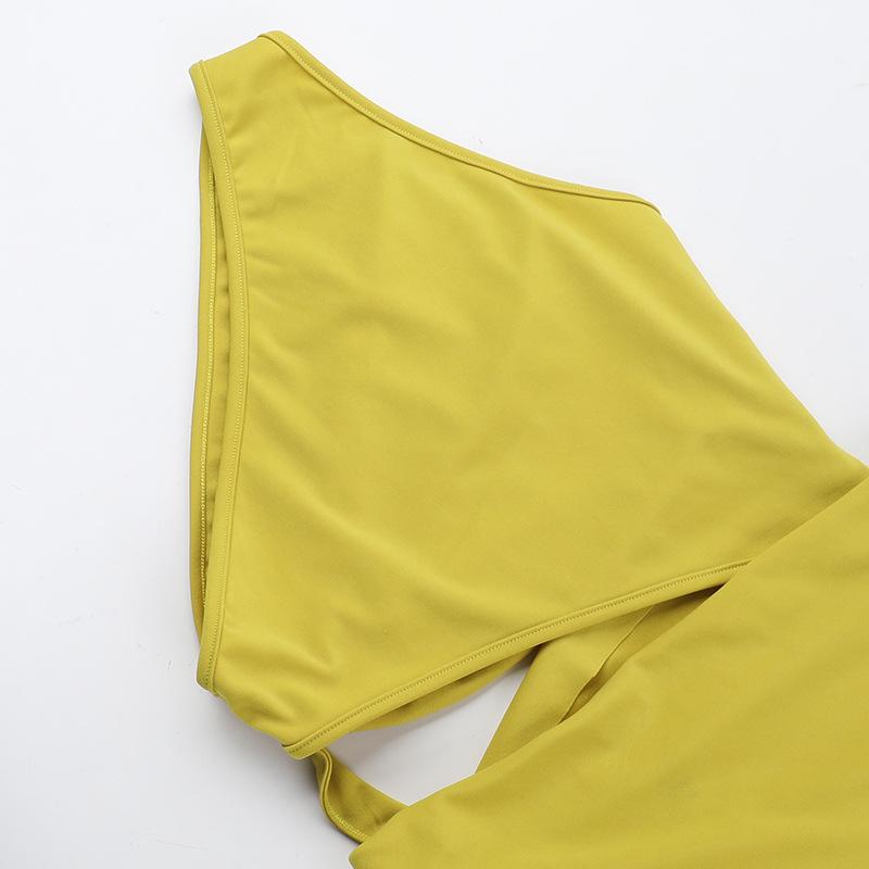 Fall Women's Dress with Hip Bag Celebrity Style Sexy Slim-fit Oblique Shoulder Holiday Dress