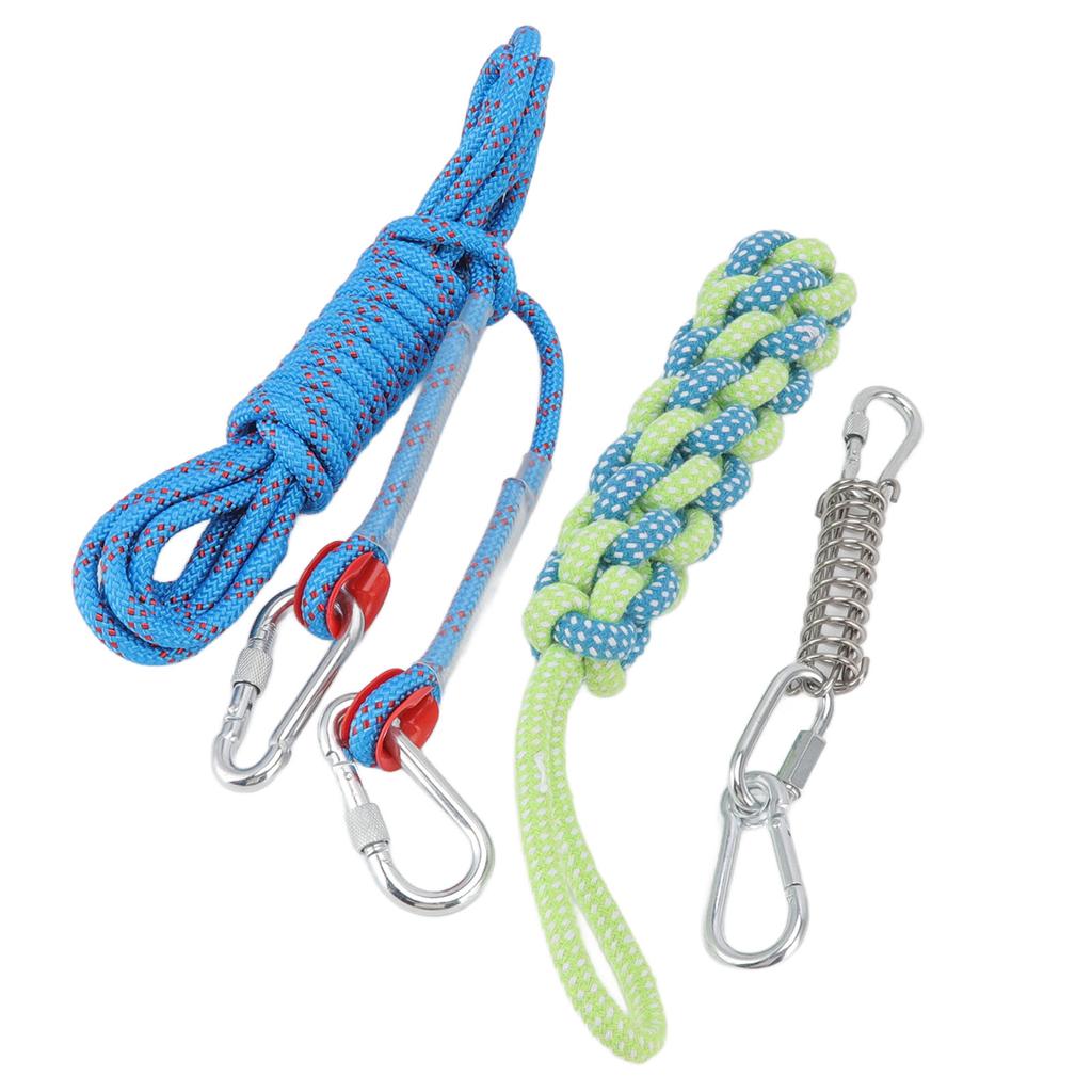 Spring Pole Dog Rope Toy Muscle Builder Interactive Dog Hanging Rope Toy for Small Medium Large Dogs