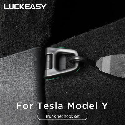 LUCKEASY pro Tesla Model Y 2023 Cestovní zavazadlo Pevná síť Modifikovaná síť zavazadlového prostoru Úložný prostor tašky Taška Taška Příslušenství do auta