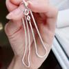 S925 Sterling Silver Sparkling Water Wave Clavicle Chain Light Luxury Shimmer