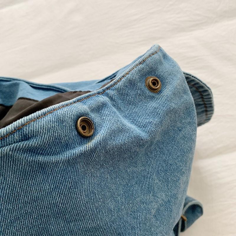 Large Capacity Backpack Women Denim Backpack