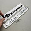 Chrome V8 BITURBO 3D ABS Fender Badge Side Emblem Decal Fit Mercedes Benz AMG C63 E63 G63 G500 Car Styling Sticker
