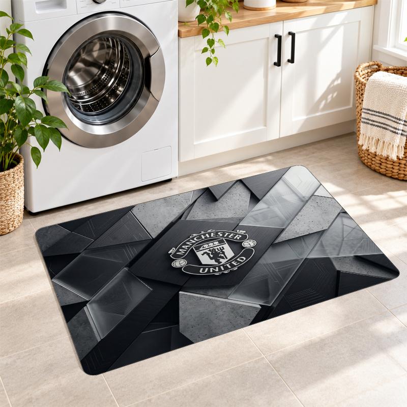 Flannel Kitchen Mat Manchester United Soft Area Rug Non Slip Floor Carpet Home Decoration