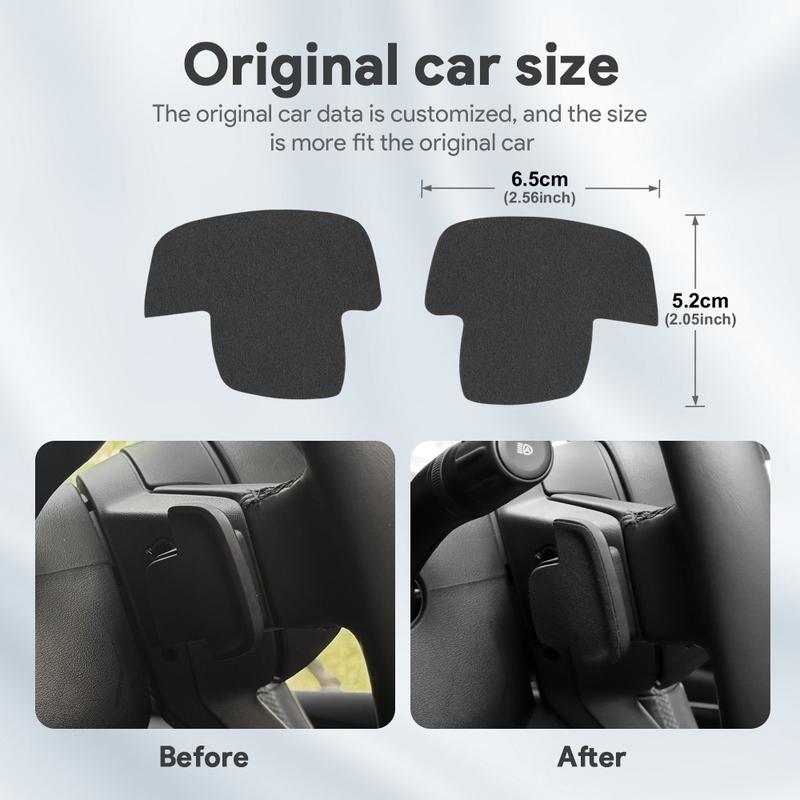 2PCS Top Suede Trim LHD RHD Sticker For Mazda 3 BP Axela CX30 CX-30      2024 2025 Car Steering Wheel Paddle
